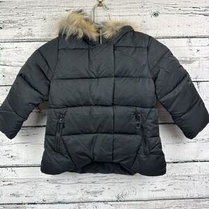 Boys Winter Warm Jacket Faux Fur Hooded Windproof Coat Outerwear EU 120 US Small